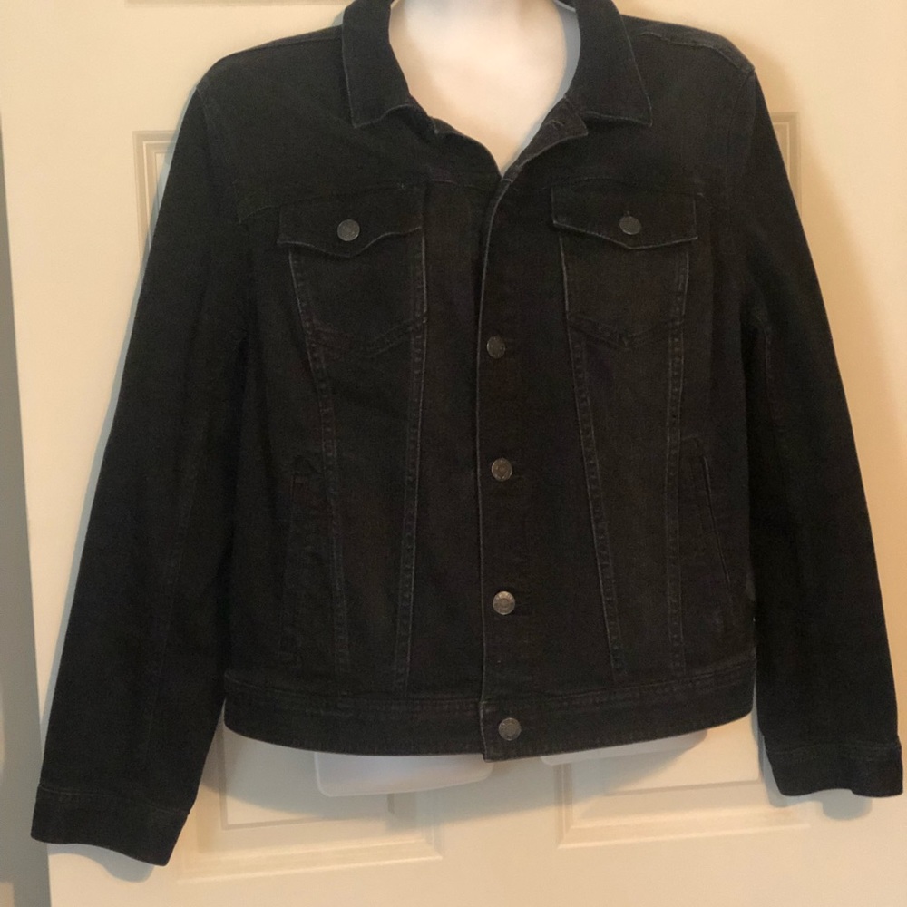 Talbots extra large black denim jacket
